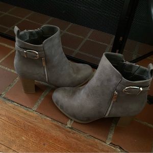 Gray booties